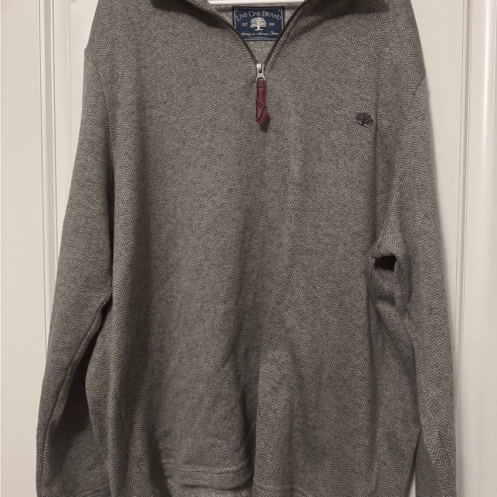 Live Oak Brand Men's Gray Zip-Up Sweater